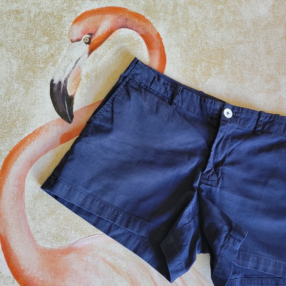 Ralph Lauren Sport Cotton Shorts Navy Blue 8 Preppy Summer